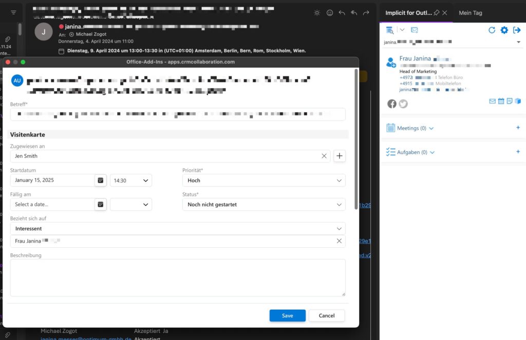 Implicit Outlook für Mac Integration: Ihr All-in-One-Tool für die Verbindung von SugarCRM