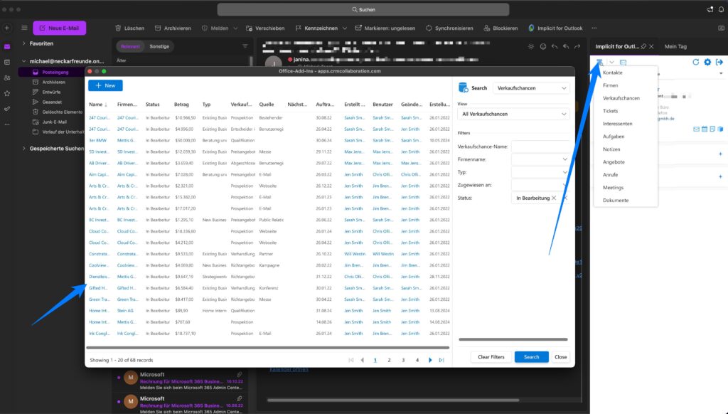 Implicit Outlook für Mac Integration: Ihr All-in-One-Tool für die Verbindung von SugarCRM