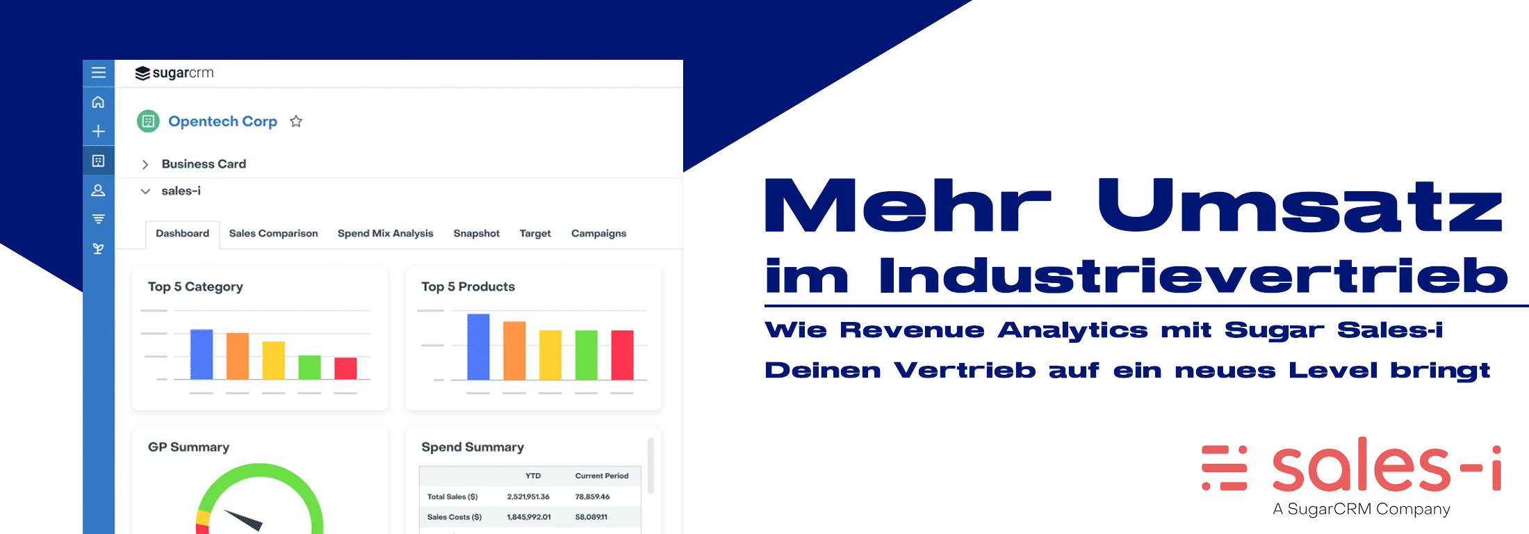 Mehr Umsatz im Industrievertrieb: Wie Revenue Analytics mit Sugar Sales-i Deinen Vertrieb auf ein neues Level bringt