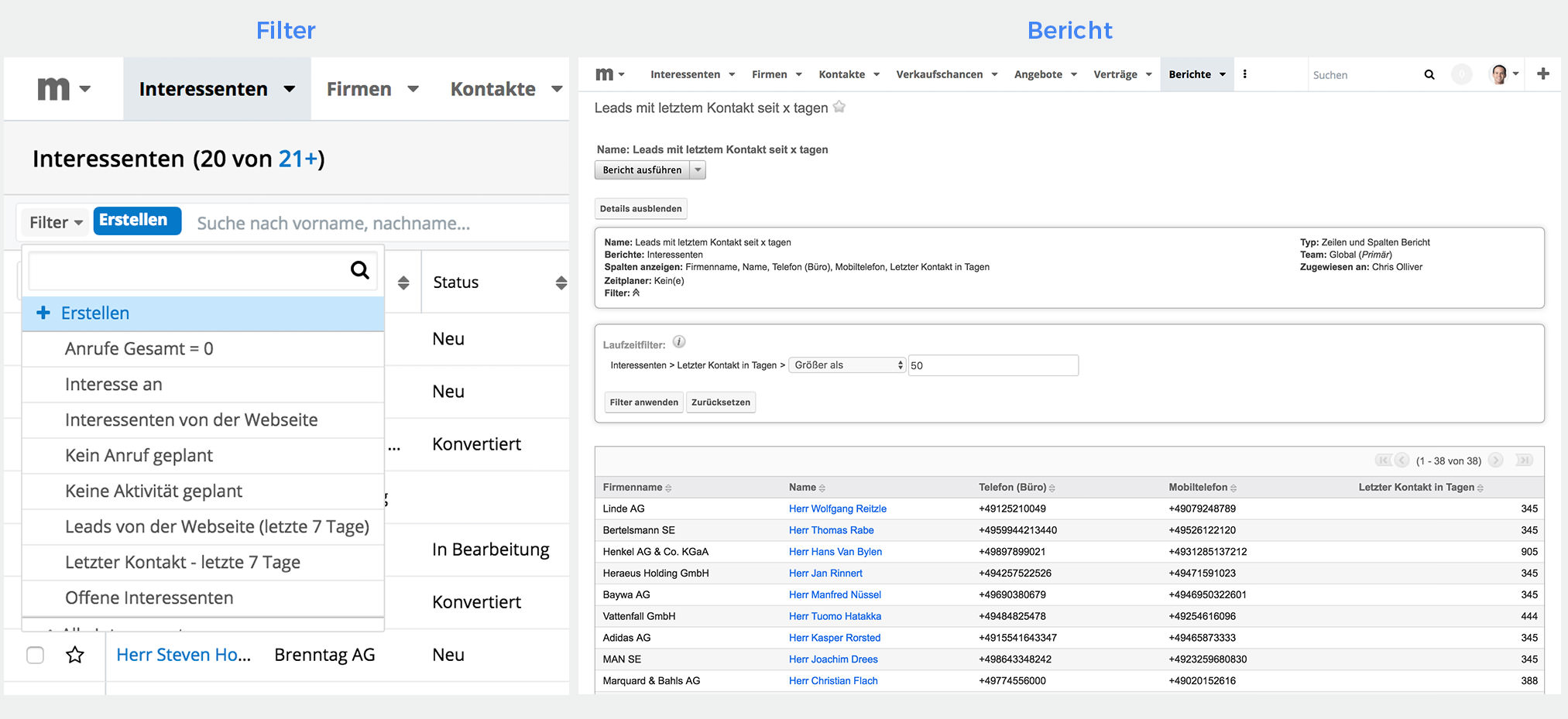 filter-und-reports