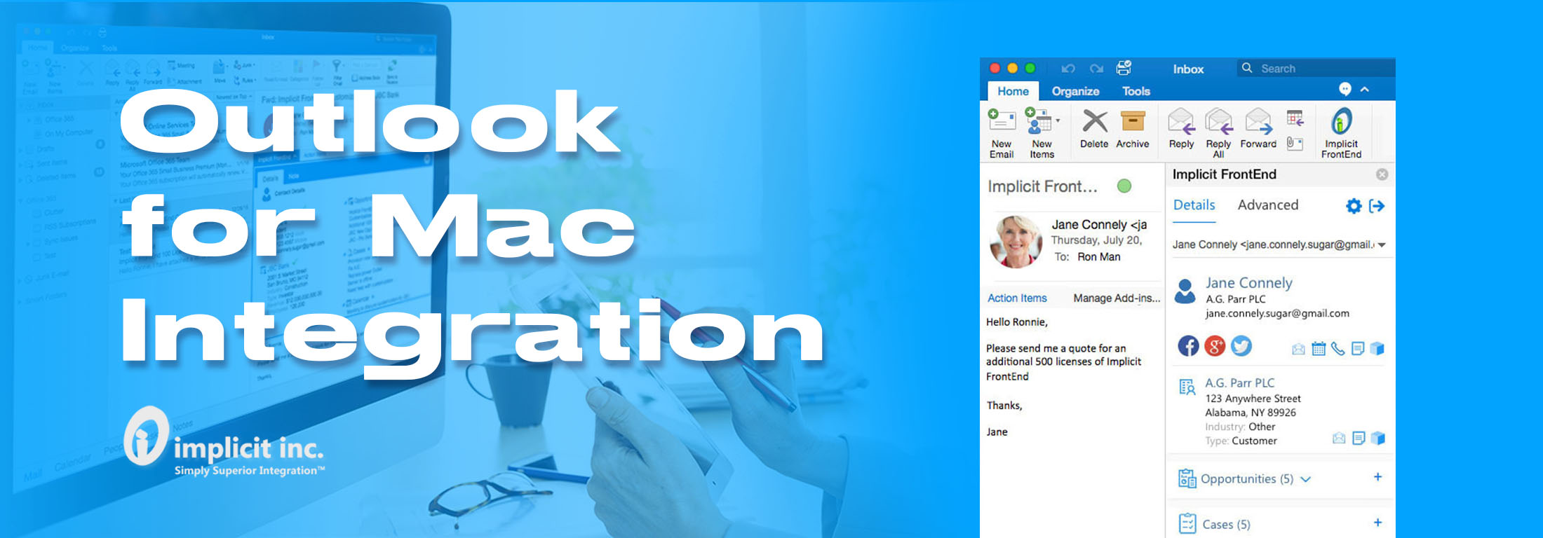 Implicit Outlook für Mac Integration: Ihr All-in-One-Tool für die Verbindung von SugarCRM